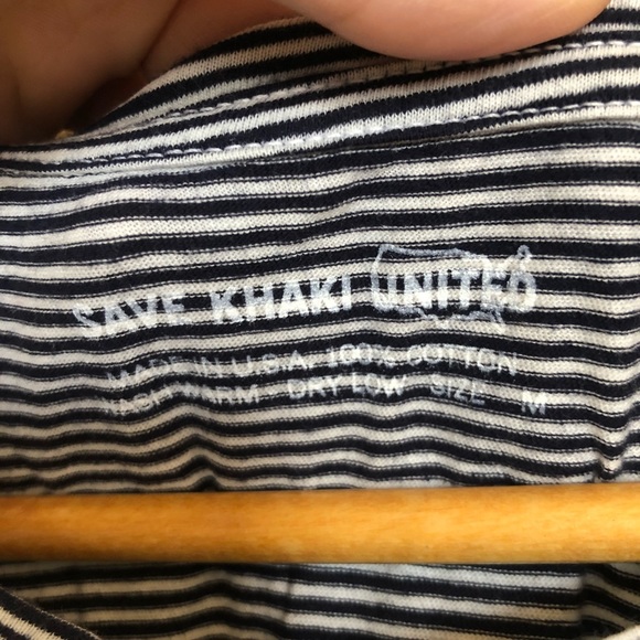 COPY - Save Khaki fine stripe long sleeve tee in M - Picture 2 of 4